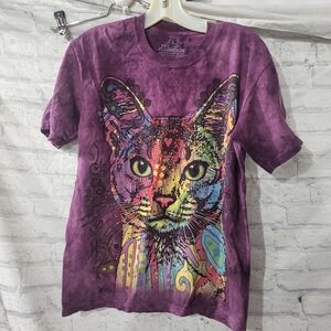 The Mountain Multicolor Cat Art Tee